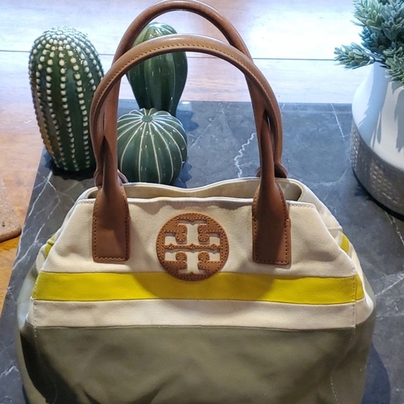 Tory Burch Canvas & Leather Tote - Picture 2 of 11